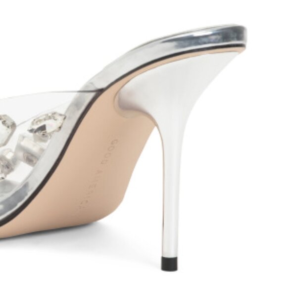 GOOD AMERICAN Made In Brazil Jeweled Emma Slip Heels 257 3M7T - Picture 5 of 5